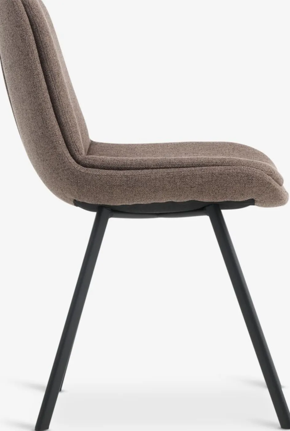 Outlet MELBYSilla de comedor MELBY tela marrón claro/negro Sillas De Comedor