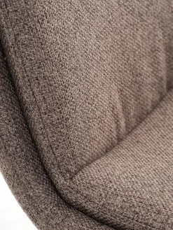 Outlet MELBYSilla de comedor MELBY tela marrón claro/negro Sillas De Comedor
