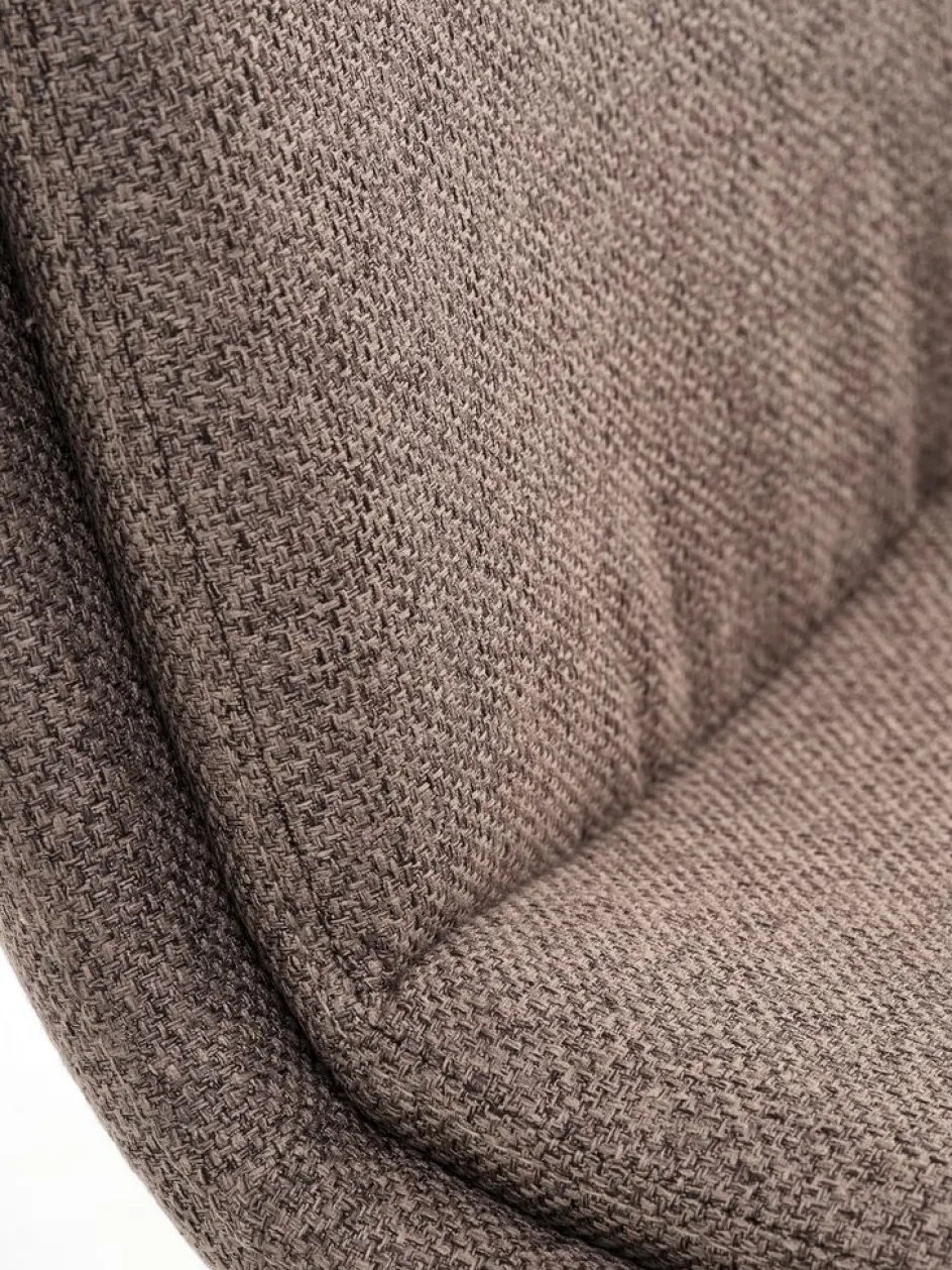 Outlet MELBYSilla de comedor MELBY tela marrón claro/negro Sillas De Comedor