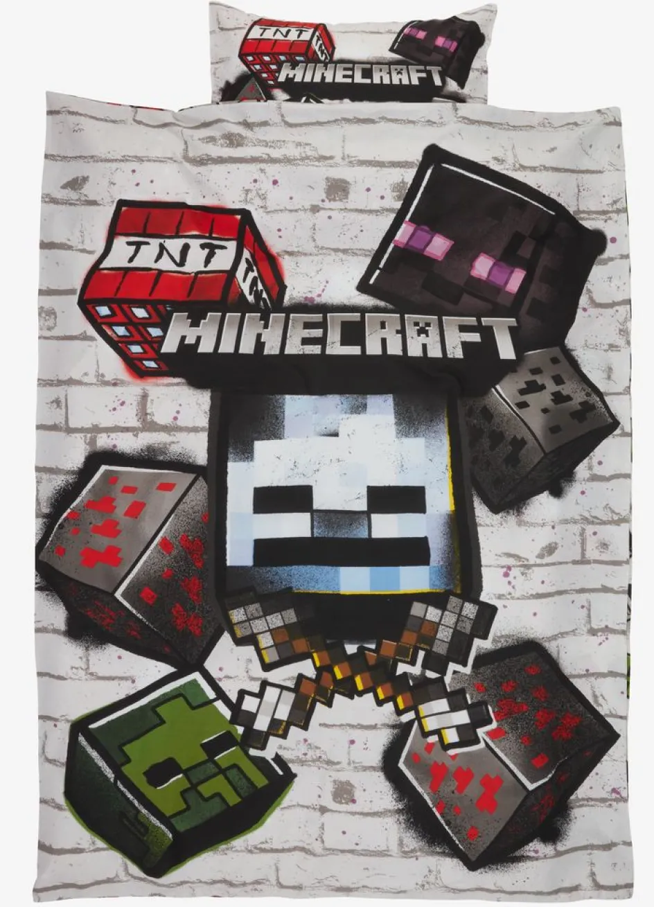 Sale MINECRAFTJuego funda nórdica MINECRAFT 155x220 gris Juegos De Funda Nórdica|Juegos De Funda Nórdica Infantiles