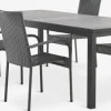 Discount MOSS + GUDHJEMMesa MOSS L214/315 + 4 sillas GUDHJEM gris Conjuntos Mesa Y Sillas De Jardín