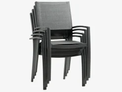 Sale MOSS + STRANDBYMesa MOSS L214/315 + 4 sillas STRANDBY gris Conjuntos Mesa Y Sillas De Jardín