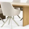 Discount MUNKEBY + ROSTRUPMesa MUNKEBY L220 roble cálido + 4 sillas ROSTRUP beis Mesas De Comedor|Conjuntos De Comedor