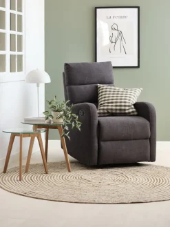 Discount NAKSKOVSillón reclinable NAKSKOV gris oscuro Sillones