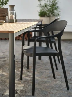 Outlet NANNESTADSilla apilable NANNESTAD gris oscuro Sillas De Jardín