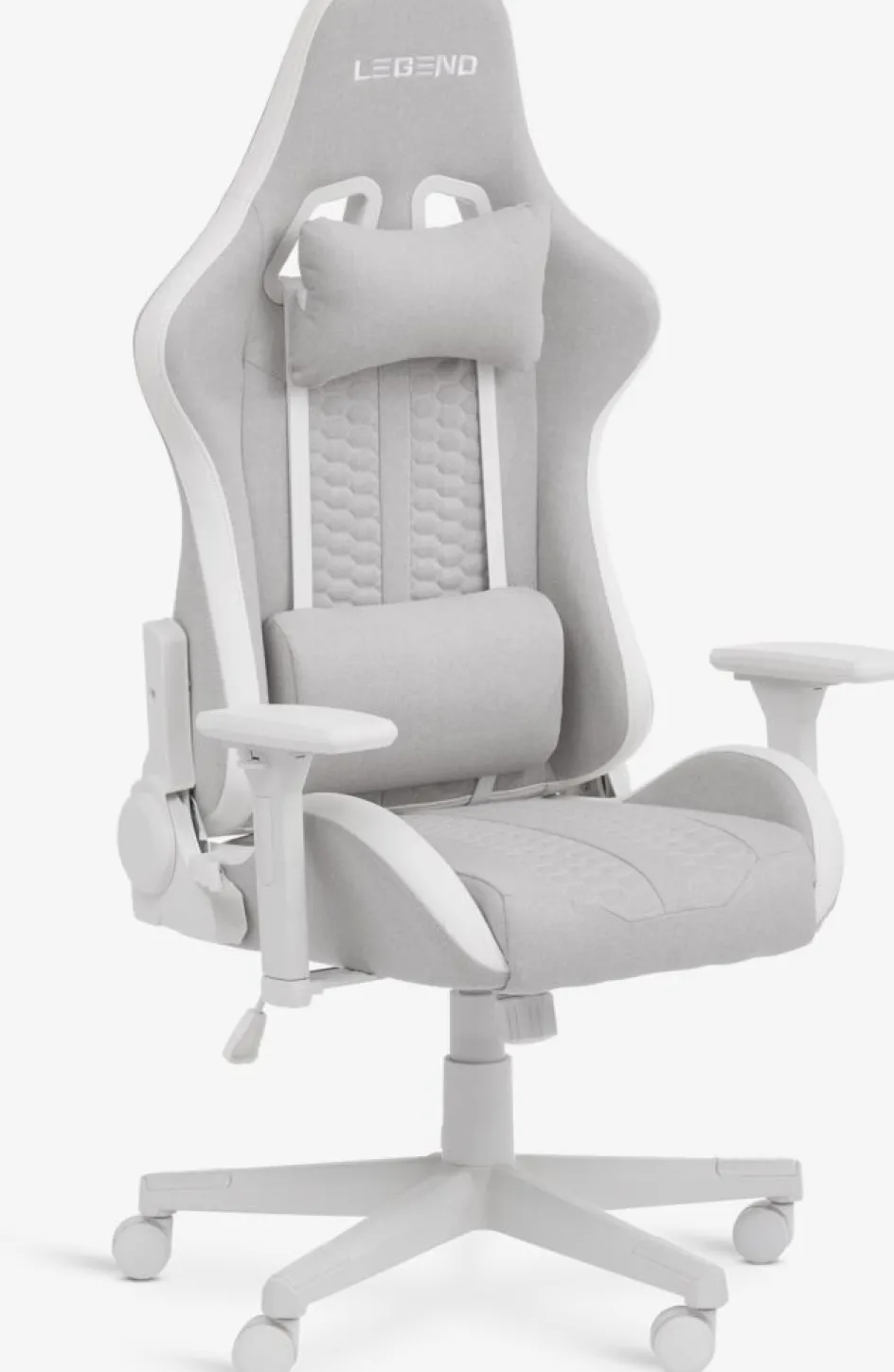 New NIBESilla gaming NIBE blanco/tela beis Sillas De Oficina|Sillas Gaming