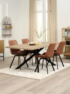 Outlet NORTOFTMesa de comedor NORTOFT 95x200 color roble cálido/negro Mesas De Comedor