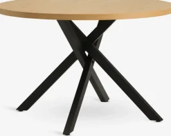 Hot NORTOFTMesa de comedor NORTOFT Ø120 color roble cálido/negro Mesas De Comedor
