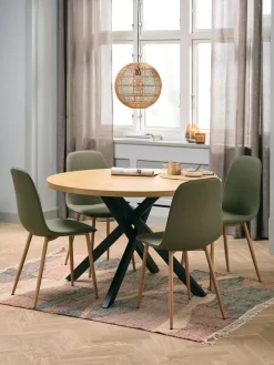 Hot NORTOFTMesa de comedor NORTOFT Ø120 color roble cálido/negro Mesas De Comedor