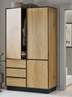 Best ODENSEArmario ODENSE 120x210 3 puertas 3 cajones color roble cálid Armarios|Todos Los Armarios