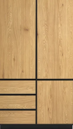 Best ODENSEArmario ODENSE 120x210 3 puertas 3 cajones color roble cálid Armarios|Todos Los Armarios