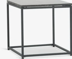 Hot OLDHUSEMesa auxiliar OLDHUSE A45xL45xA45 negro Mesas De Jardín|Muebles De Jardín