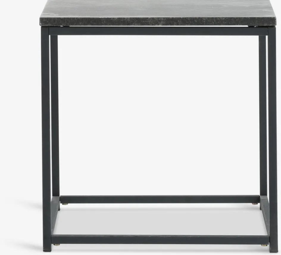 Hot OLDHUSEMesa auxiliar OLDHUSE A45xL45xA45 negro Mesas De Jardín|Muebles De Jardín