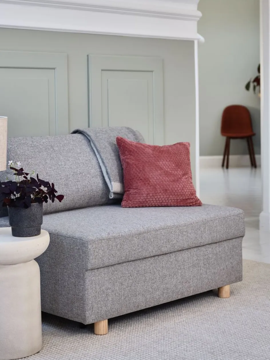 Best OLSTRUPSofá cama OLSTRUP 1,5 plazas tela gris Sofás Cama|Sofás Cama