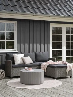 Sale ONDRUPSofá de exterior con chaise longue ONDRUP 3 plazas gris Muebles De Jardín