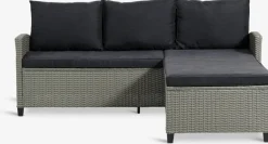 Sale ONDRUPSofá de exterior con chaise longue ONDRUP 3 plazas gris Muebles De Jardín
