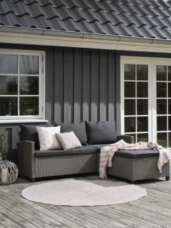 Sale ONDRUPSofá de exterior con chaise longue ONDRUP 3 plazas gris Muebles De Jardín