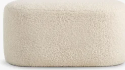 Outlet OREBOPuf OREBO 84x45 felpa blanco crudo Pufs|Pufs