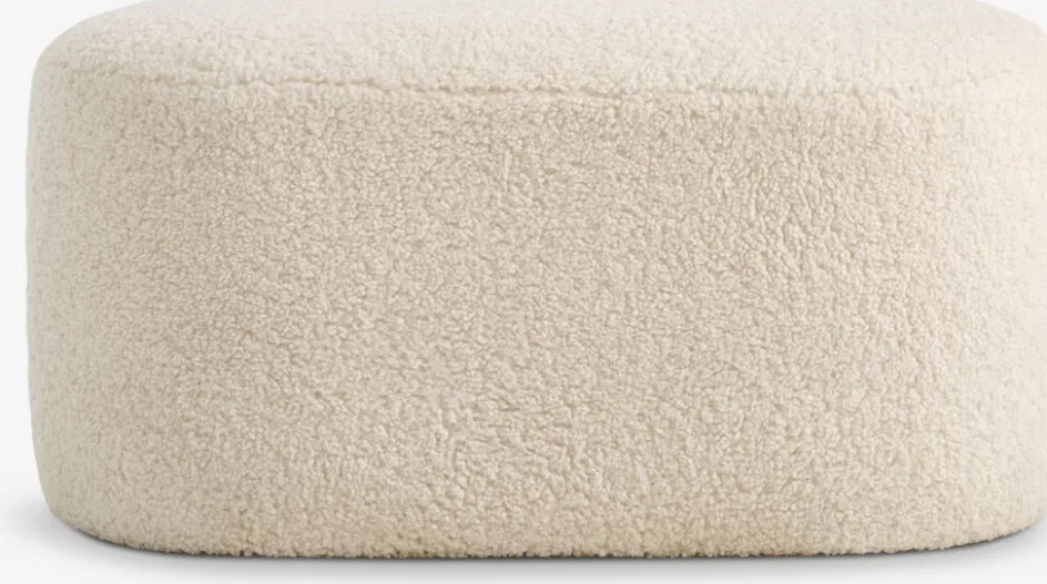 Outlet OREBOPuf OREBO 84x45 felpa blanco crudo Pufs|Pufs