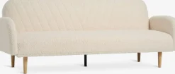 Outlet PARADISSofá cama PARADIS felpa blanco crudo/color roble Sofás Cama|Sofás Cama