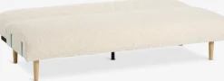 Outlet PARADISSofá cama PARADIS felpa blanco crudo/color roble Sofás Cama|Sofás Cama