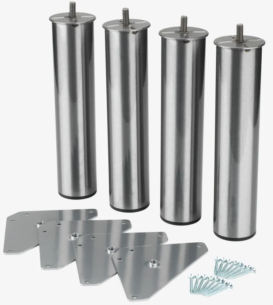 Online PYTTELVAPatas de cama Ø5xA23cm PYTTELVA acero 4 unidades Patas Para Somier