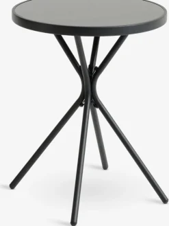 Discount RADSTRUP + GRENAAMesa RADSTRUP Ø60 negro + 2 sillas GRENAA gris Conjuntos Mesa Y Sillas De Jardín