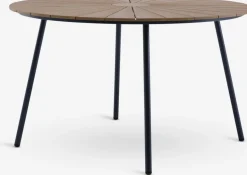 Discount RANGSTRUP + NABEMesa RANGSTRUP Ø130 natural/negro + 4 sillas NABE negro Conjuntos Mesa Y Sillas De Jardín