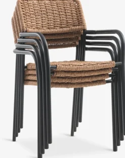 Sale RANGSTRUP + ORKANGERMesa RANGSTRUP Ø110 + 4 sillas ORKANGER natural Conjuntos Mesa Y Sillas De Jardín