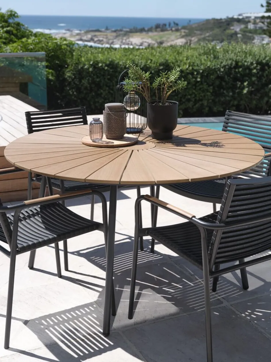 Online RANGSTRUPMesa de jardín RANGSTRUP Ø130 natural/negro Mesas De Jardín