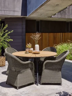 Online RANGSTRUPMesa de jardín RANGSTRUP Ø130 natural/negro Mesas De Jardín