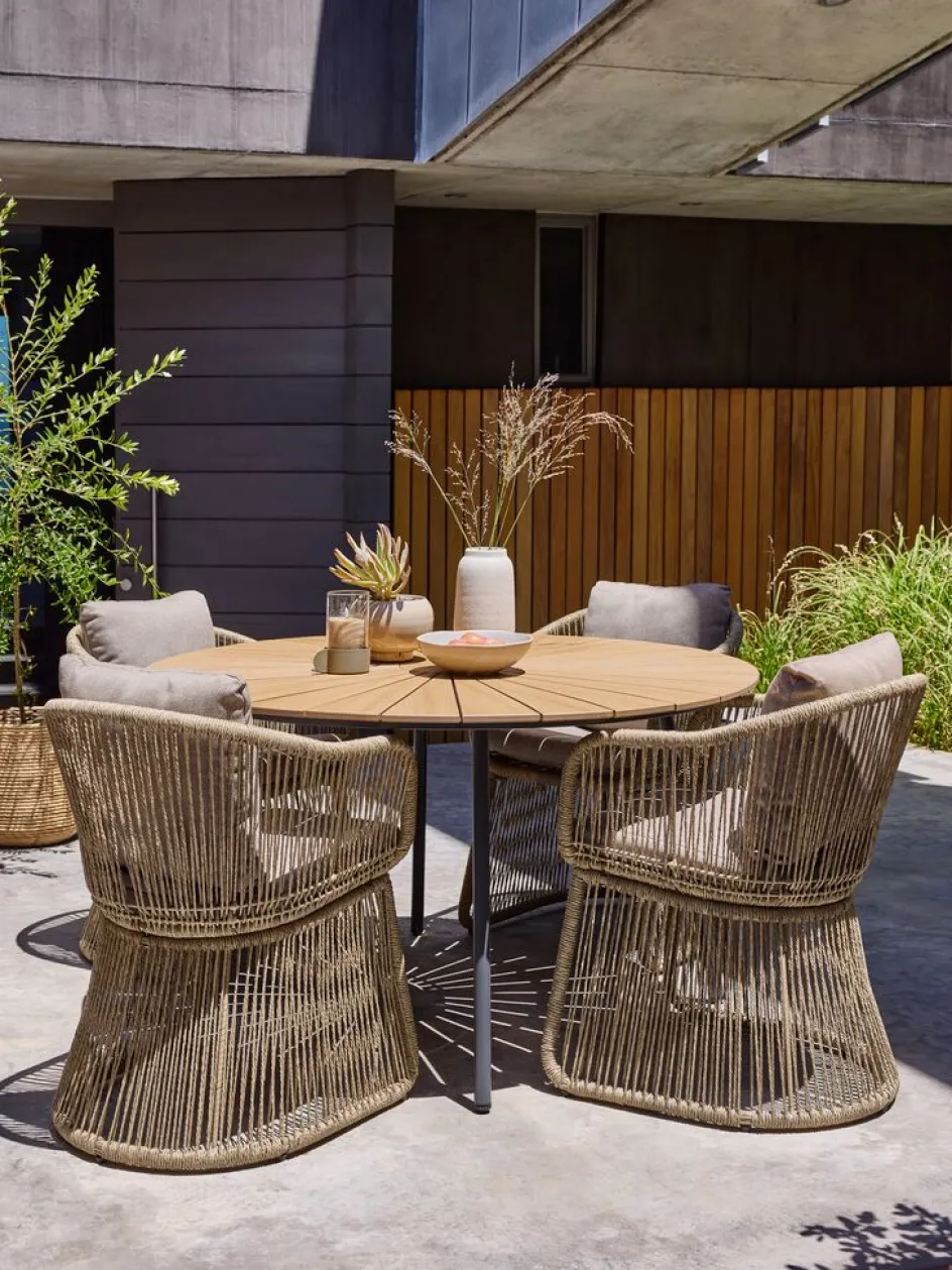 Online RANGSTRUPMesa de jardín RANGSTRUP Ø130 natural/negro Mesas De Jardín