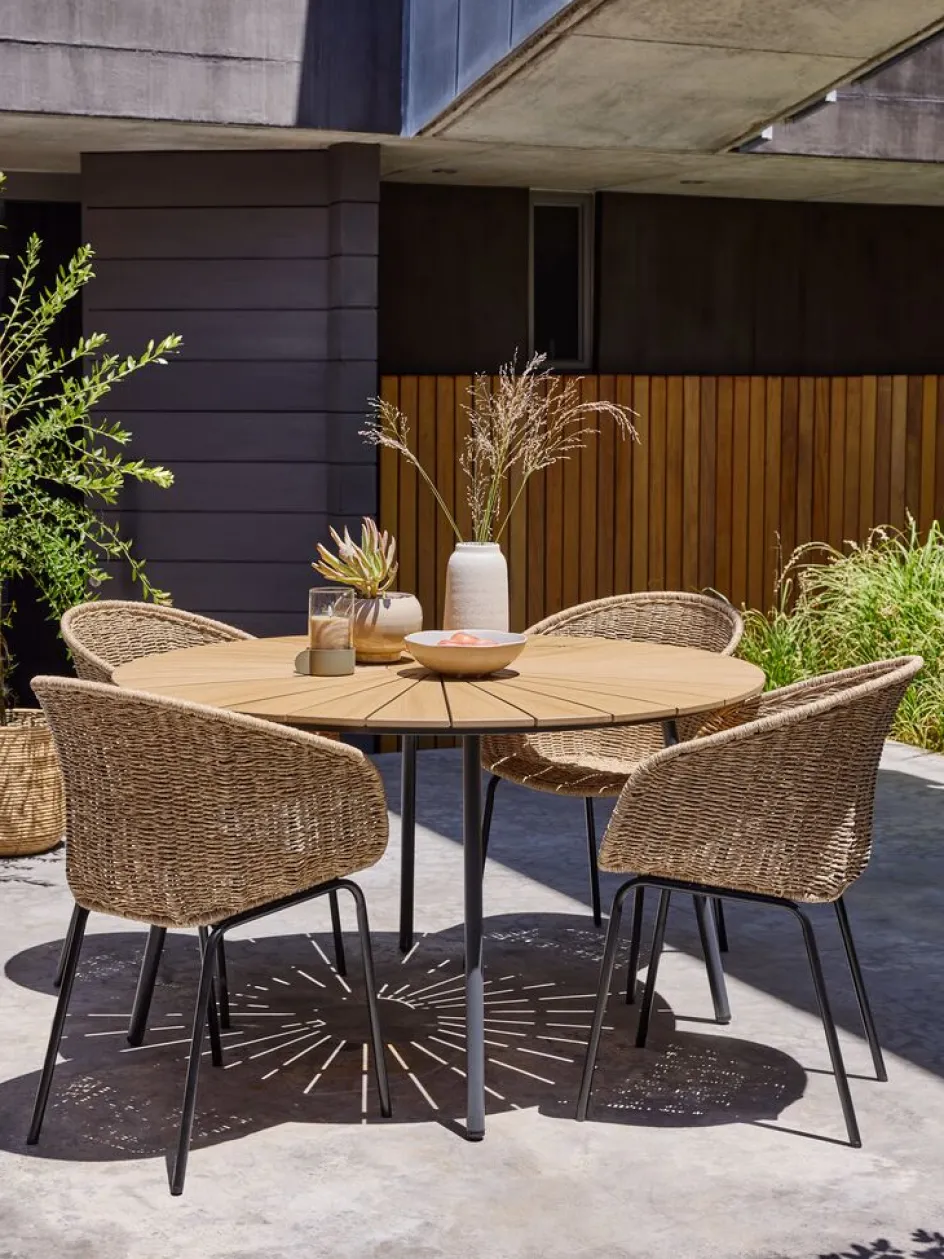 Online RANGSTRUPMesa de jardín RANGSTRUP Ø130 natural/negro Mesas De Jardín