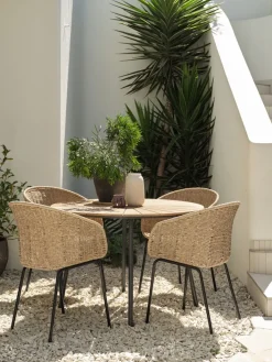 Best RANGSTRUPMesa de jardín RANGSTRUP Ø110 natural/negro Mesas De Jardín