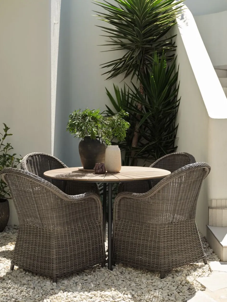 Best RANGSTRUPMesa de jardín RANGSTRUP Ø110 natural/negro Mesas De Jardín