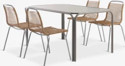 Clearance RAUMA + MIDDAGSBERGETMesa RAUMA L140 arena + 4 sillas MIDDAGSBERGET Conjuntos Mesa Y Sillas De Jardín