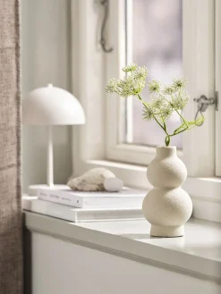 Hot REGNVALDJarrón REGNVALD Ø8xA16cm blanco Jarrones