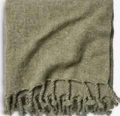 Discount REINFANNManta de lana REINFANN 130x170 mezcla lana verde Mantas