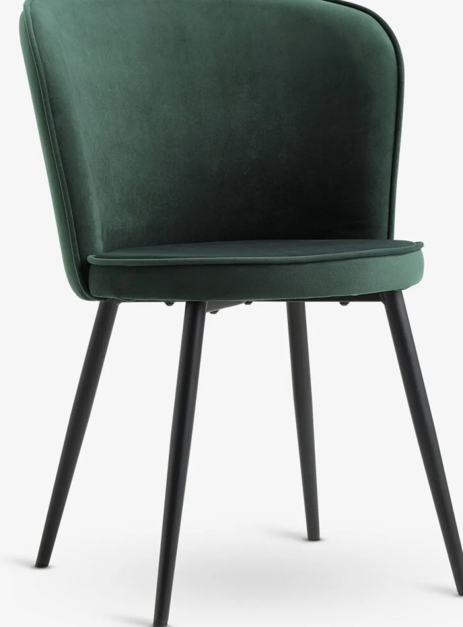 Outlet RISSKOVSilla de comedor RISSKOV terciopelo /negro Sillas De Comedor