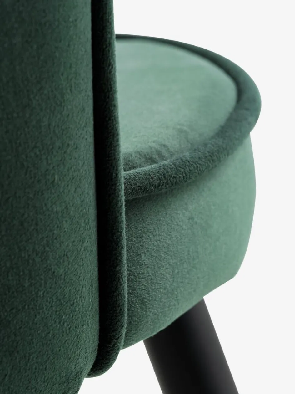 Outlet RISSKOVSilla de comedor RISSKOV terciopelo /negro Sillas De Comedor