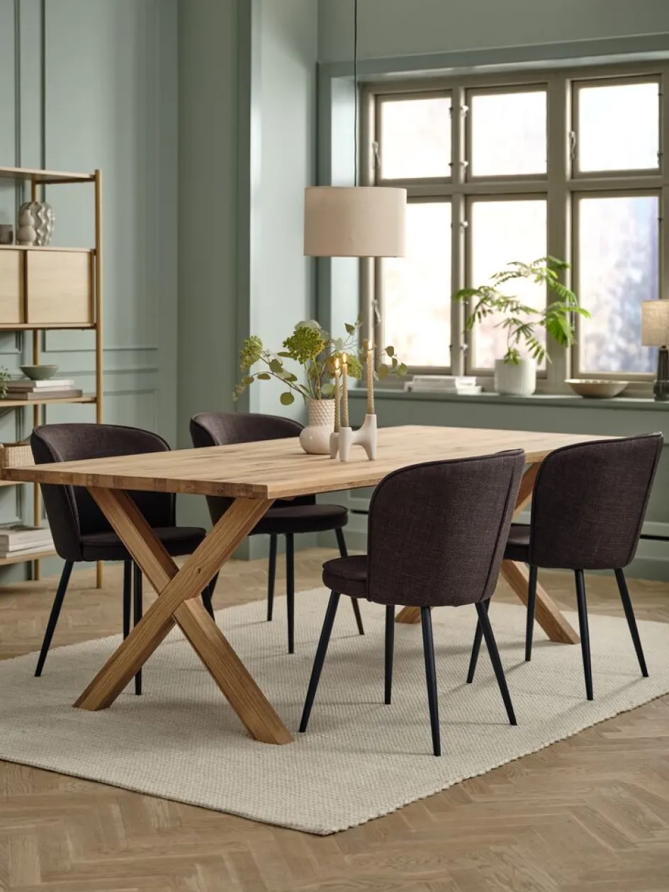 Discount RISSKOVSilla de comedor RISSKOV tela /negro Sillas De Comedor
