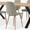 ROSLEV + BISTRUPMesa ROSLEV L200 roble natural + 4 sillas BISTRUP arena Mesas De Comedor|Conjuntos De Comedor