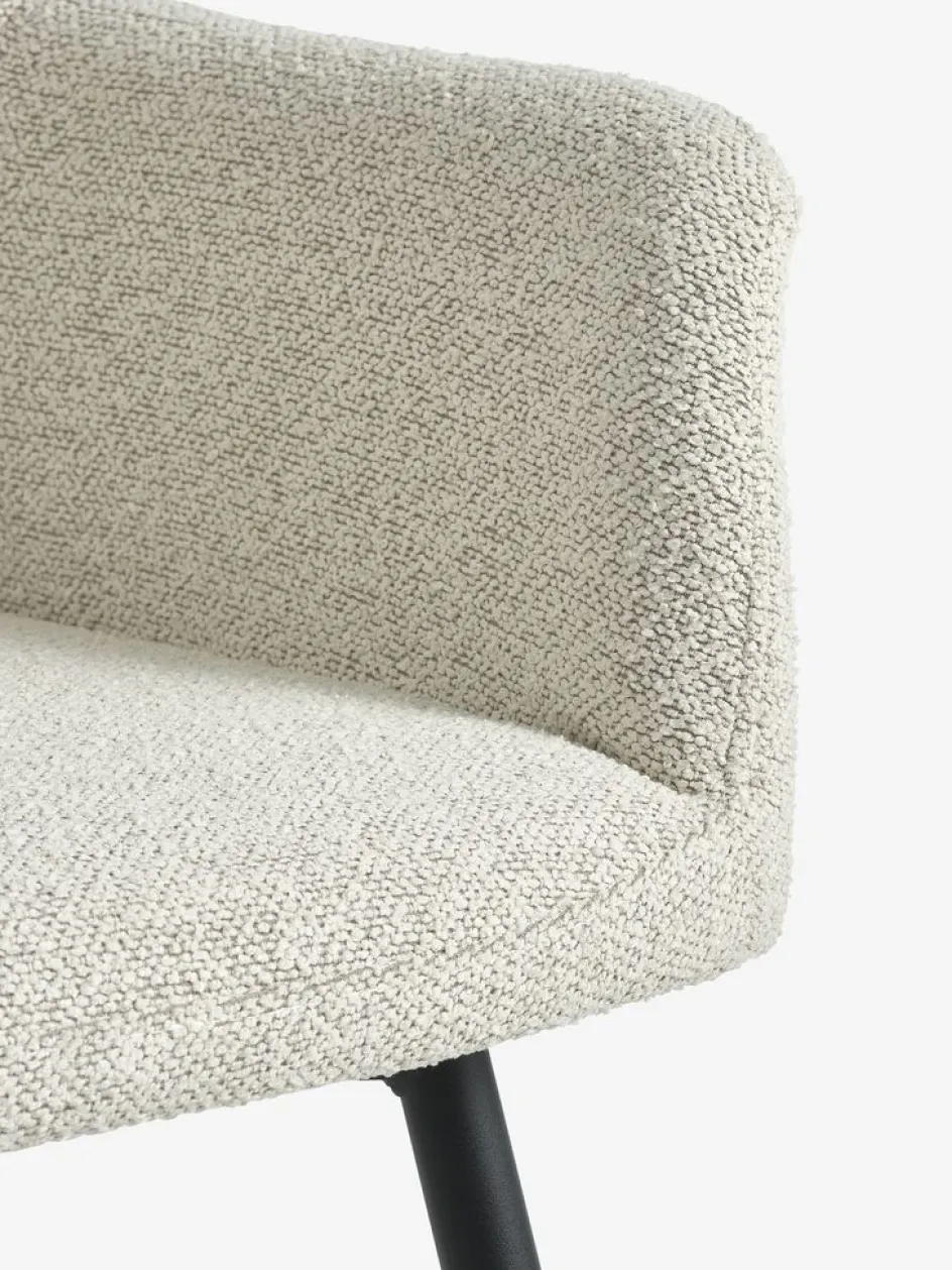 Online ROSLEV + PURHUSMesa ROSLEV L200 roble natural + 4 PURHUS blanco crudo/negro Mesas De Comedor|Conjuntos De Comedor