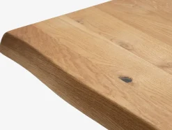 Outlet ROSLEVMesa de comedor ROSLEV 95x200 roble natural/negro Mesas De Comedor