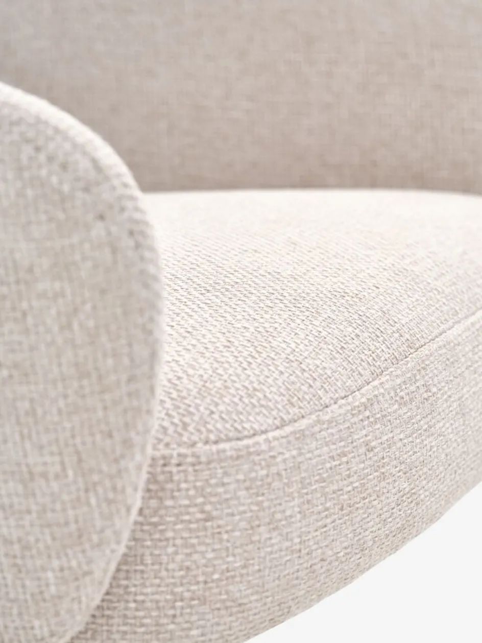 Online ROSTRUPSilla de comedor ROSTRUP giratoria tela beis Sillas De Comedor