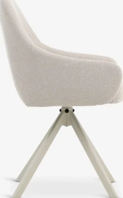 Online ROSTRUPSilla de comedor ROSTRUP giratoria tela beis Sillas De Comedor