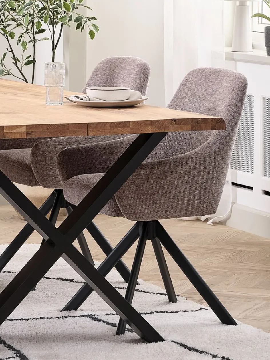 Clearance ROSTRUPSilla de comedor ROSTRUP giratoria tela /negro Sillas De Comedor