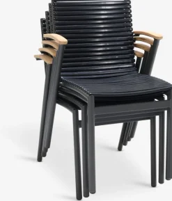 Online SADBJERGSilla apilable SADBJERG negro Sillas De Jardín
