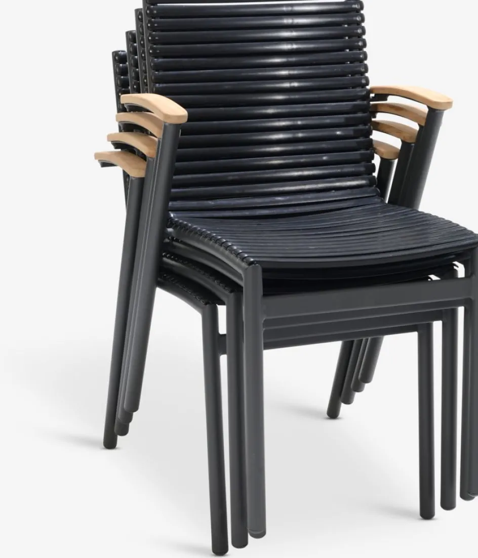 Online SADBJERGSilla apilable SADBJERG negro Sillas De Jardín