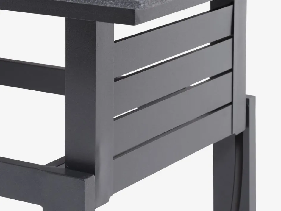 Best SALTENConjunto muebles jardín SALTEN 5 plazas secado rápido negro Conjuntos Mesa Y Sillas De Jardín|Muebles De Jardín